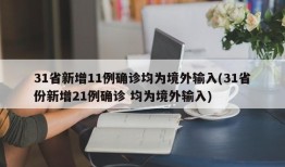 31省新增11例确诊均为境外输入(31省份新增21例确诊 均为境外输入)
