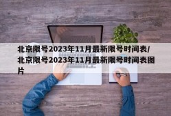 北京限号2023年11月最新限号时间表/北京限号2023年11月最新限号时间表图片