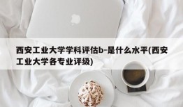 西安工业大学学科评估b-是什么水平(西安工业大学各专业评级)