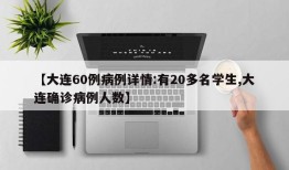 【大连60例病例详情:有20多名学生,大连确诊病例人数】