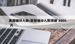 美国确诊人数/美国确诊人数突破 2000 万
