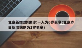 北京新增2例确诊:一人为6岁男童(北京昨日新增病例为1岁男童)
