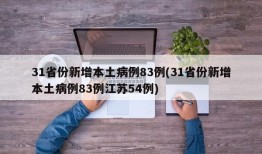 31省份新增本土病例83例(31省份新增本土病例83例江苏54例)