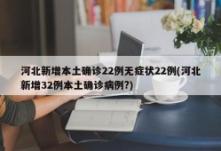 河北新增本土确诊22例无症状22例(河北新增32例本土确诊病例?)