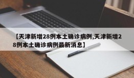 【天津新增28例本土确诊病例,天津新增28例本土确诊病例最新消息】