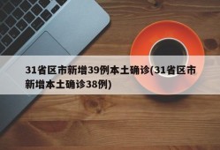31省区市新增39例本土确诊(31省区市新增本土确诊38例)