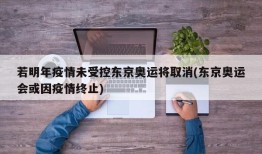 若明年疫情未受控东京奥运将取消(东京奥运会或因疫情终止)