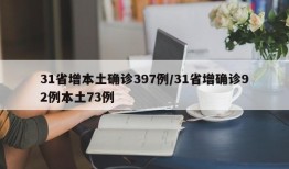 31省增本土确诊397例/31省增确诊92例本土73例