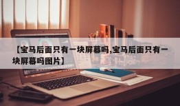 【宝马后面只有一块屏幕吗,宝马后面只有一块屏幕吗图片】