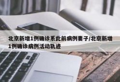 北京新增1例确诊系此前病例妻子/北京新增1例确诊病例活动轨迹