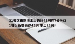 31省区市新增本土确诊48例在7省份/31省份新增确诊43例 本土28例