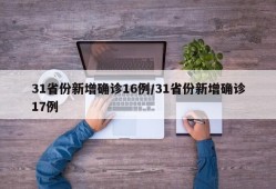 31省份新增确诊16例/31省份新增确诊17例
