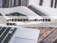 cvt变速箱耐用吗(crv的cvt变速箱耐用吗)