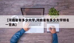 【河南省有多少大学,河南省有多少大学排名一览表】
