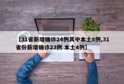 【31省新增确诊24例其中本土8例,31省份新增确诊23例 本土4例】
