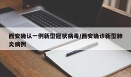 西安确认一例新型冠状病毒/西安确诊新型肺炎病例