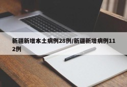 新疆新增本土病例28例/新疆新增病例112例
